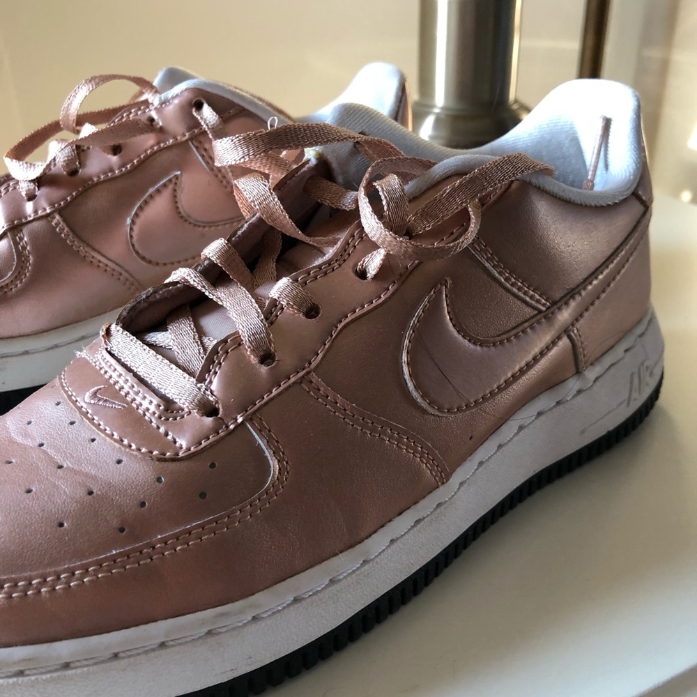 Rose gold metallic Nike Air Force 1